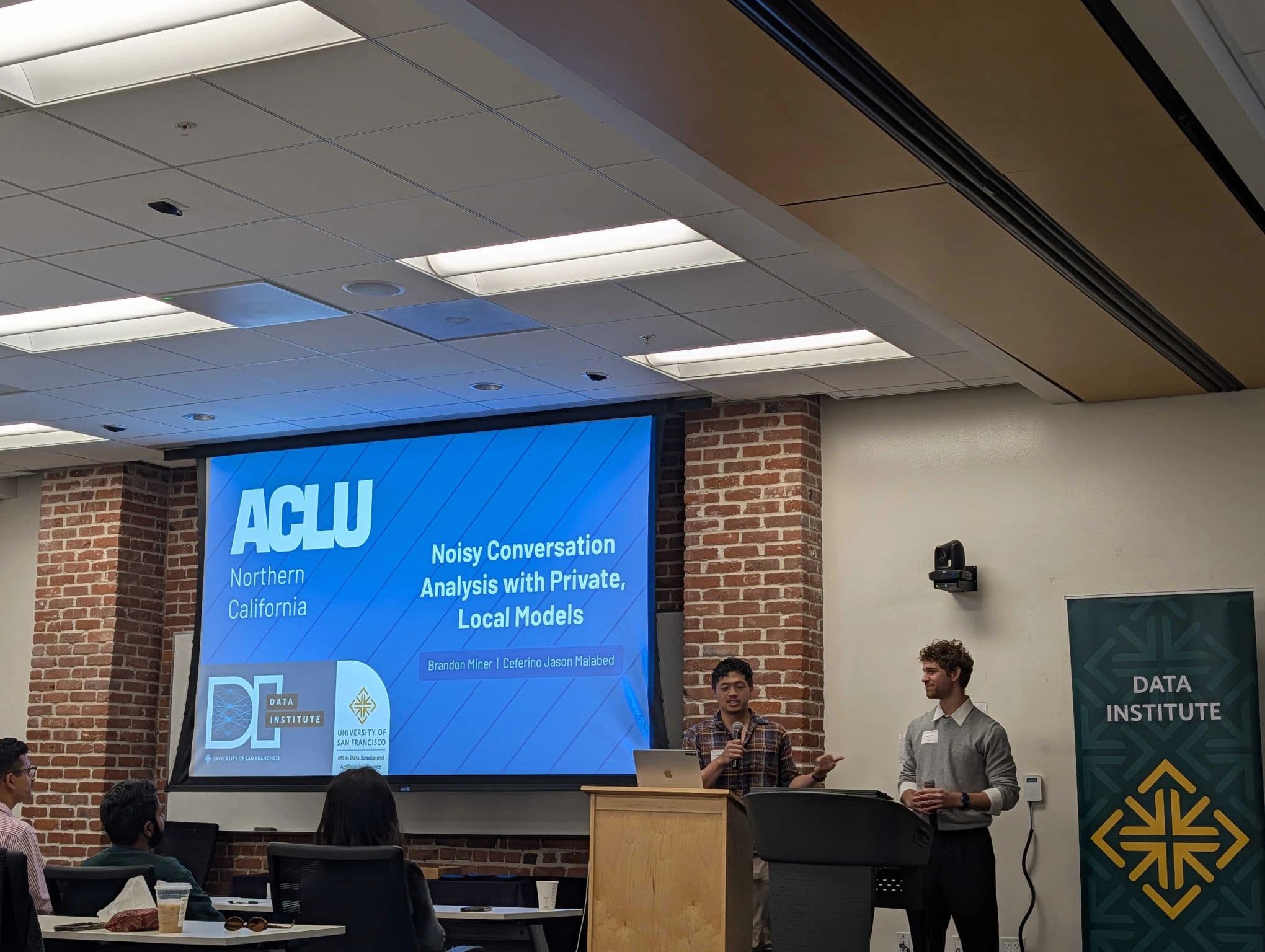 Noisy Conversation Analysis with Private, Local Models